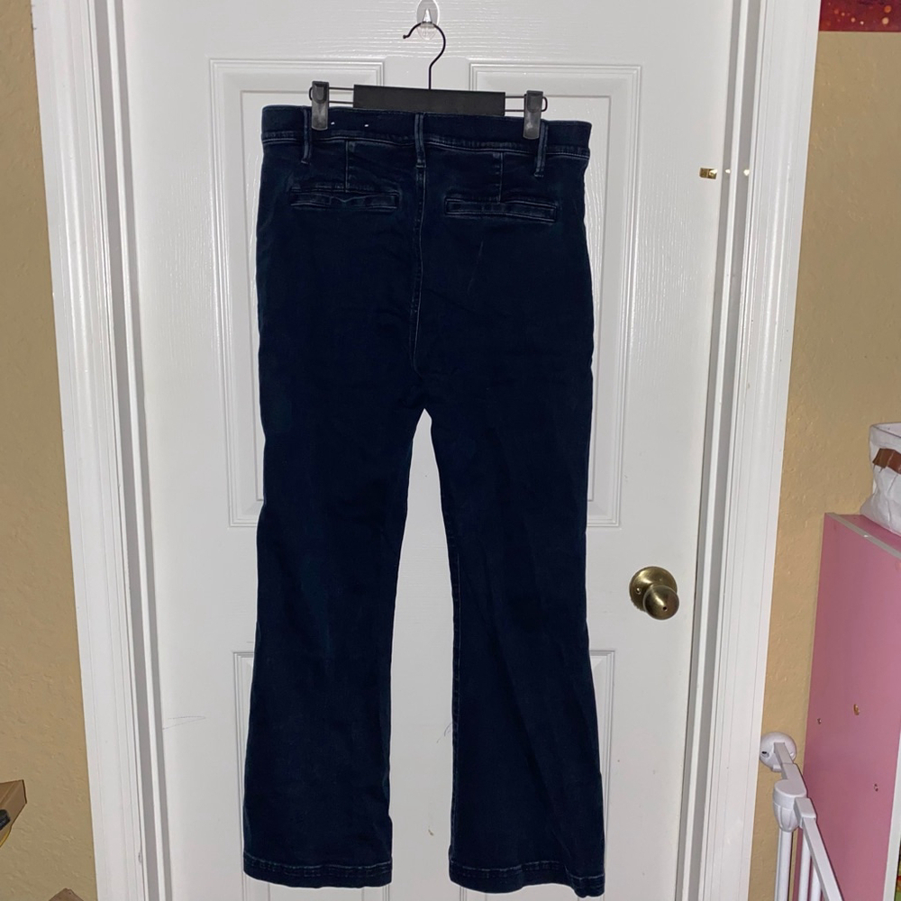 Women's Ann Taylor Dark Blue Denim Jeans Size 14 - Picture 2 of 9
